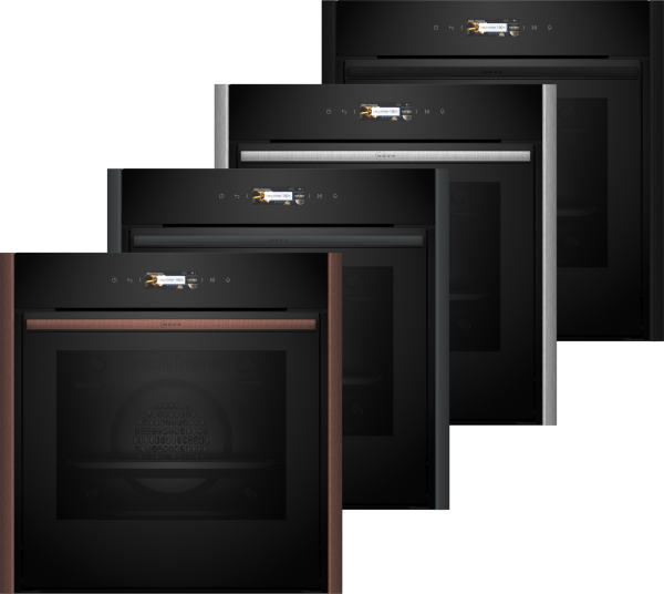 Neff Collection B59CR7KY0 - N70 Backofen mit 7 Jahre Garantie, Flex Design, Slide&Hide®, Pyrolyse, CircoTherm®, 60 x 60 cm